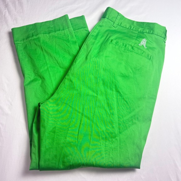 Royal & Awesome Other - Royal & Awesome Mens Green Golf Trousers Size 38/32 Flat Front Stretch Pants